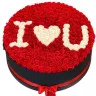 Великолепный букет из 301 розы, украшенный надписью «I love you»